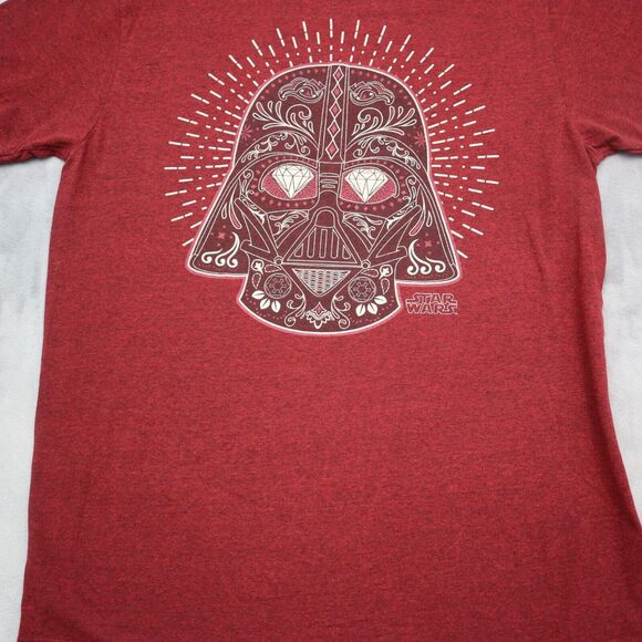 Star Wars Darth Vader Shirt Mens M Red Graphic Tee Dark Side Crew Neck - Picture 9 of 14